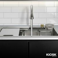 KIOSK Kitchen Cabinet with SinkSUS304 Smart Faucet & Full Accessories-13